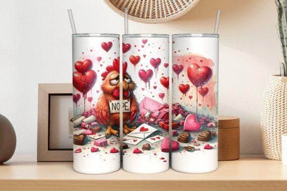 Various ANTI - Valentine's Day Skinny 20 oz Tumbler with lid and straw - 7 Designs to choose from - My Store