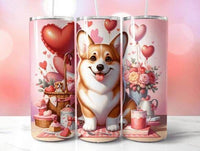 Various Corgi dog breed Skinny 20 oz Tumbler with lid and straw for the puppy lover in your life - My Store