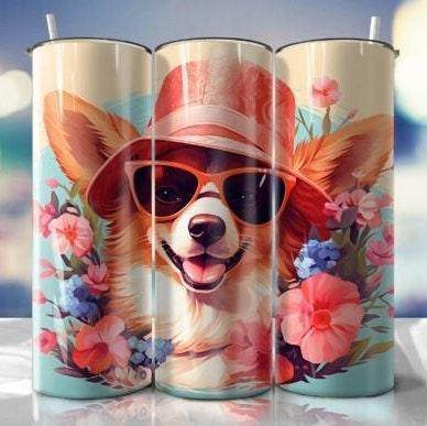 Various Corgi dog breed Skinny 20 oz Tumbler with lid and straw for the puppy lover in your life - My Store