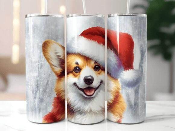 Various Corgi dog breed Skinny 20 oz Tumbler with lid and straw for the puppy lover in your life - My Store