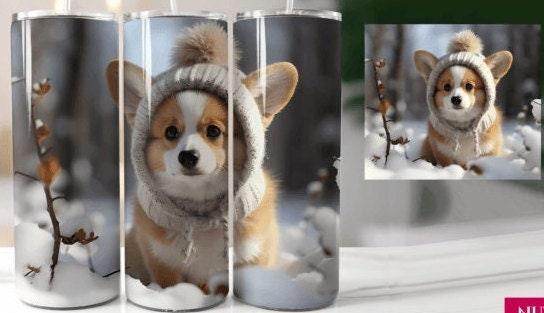 Various Corgi dog breed Skinny 20 oz Tumbler with lid and straw for the puppy lover in your life - My Store