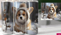 Various Corgi dog breed Skinny 20 oz Tumbler with lid and straw for the puppy lover in your life - My Store
