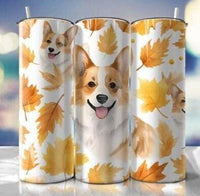 Various Corgi dog breed Skinny 20 oz Tumbler with lid and straw for the puppy lover in your life - My Store