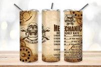 Various Mechanic Funny Skinny 20 oz Tumbler with lid and straw for the man/Dad/Daddy in your life - My Store