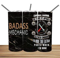 Various Mechanic Funny Skinny 20 oz Tumbler with lid and straw for the man/Dad/Daddy in your life - My Store