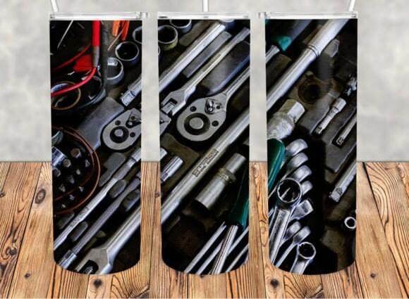 Various Mechanic Funny Skinny 20 oz Tumbler with lid and straw for the man/Dad/Daddy in your life - My Store