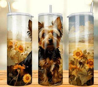 Various YORKIE dog breed Skinny 20 oz Tumbler with lid and straw for the puppy lover in your life - 6 different designs to Choose from - My Store