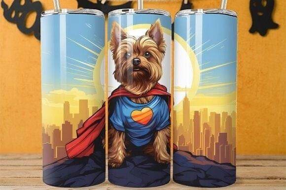 Various YORKIE dog breed Skinny 20 oz Tumbler with lid and straw for the puppy lover in your life - 6 different designs to Choose from - My Store