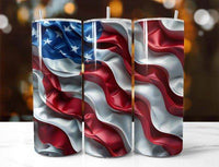 Waving American Flag Patriotic 20oz Tumbler - My Store