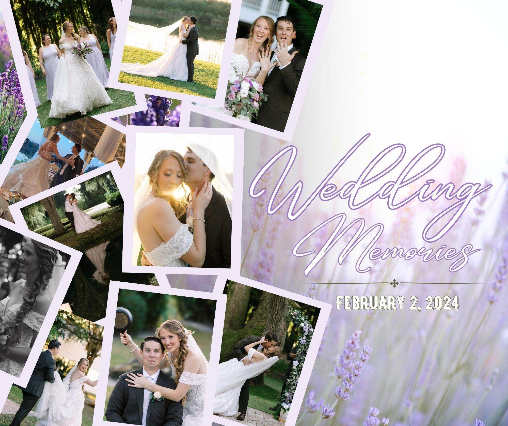 Wedding Memories 20oz Tumbler with Pictures and Date - My Store