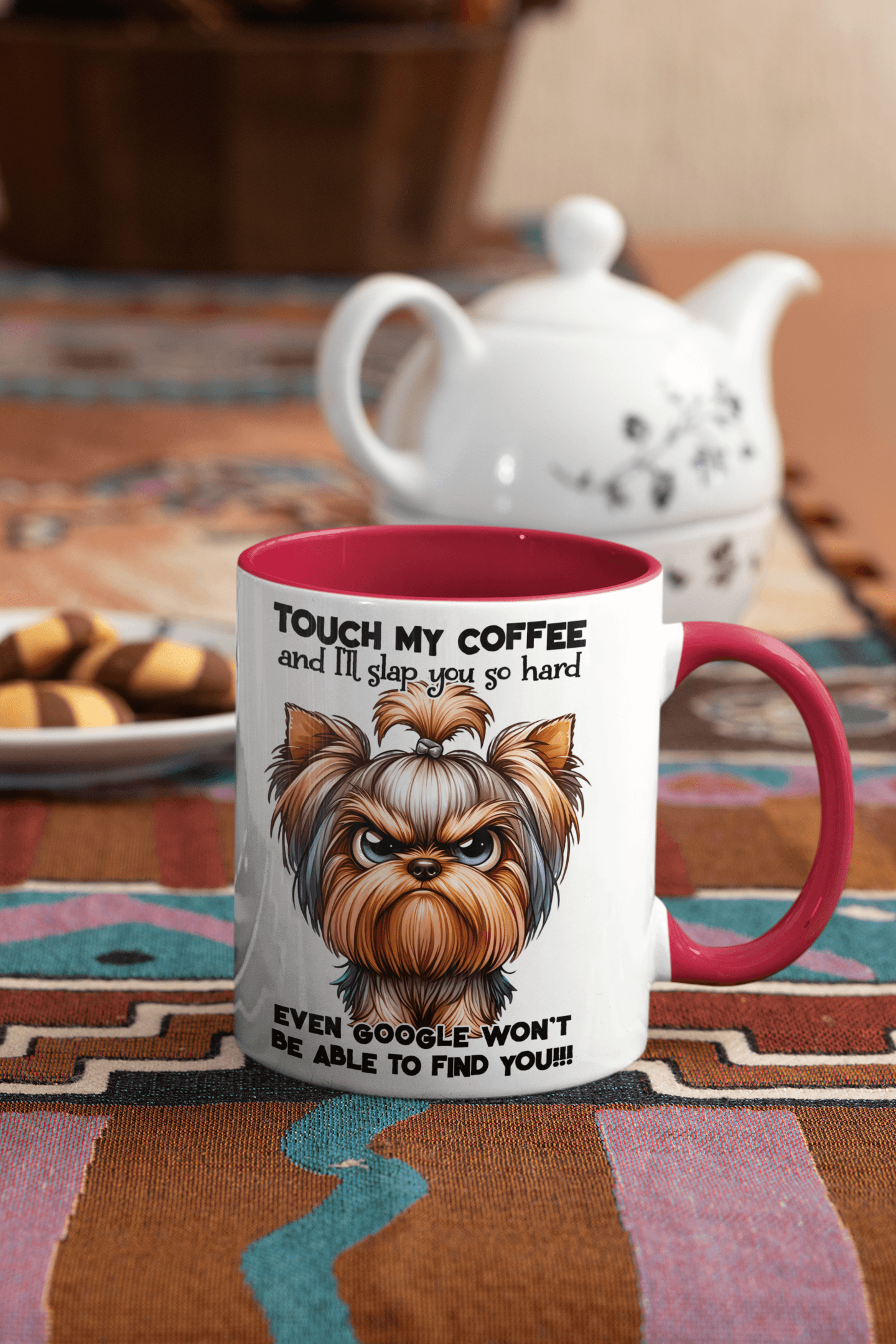 Yorkie-Touch My Coffee and Google Won't Be Able to Find You Coffee Mug| Grumpy Dog - My Store