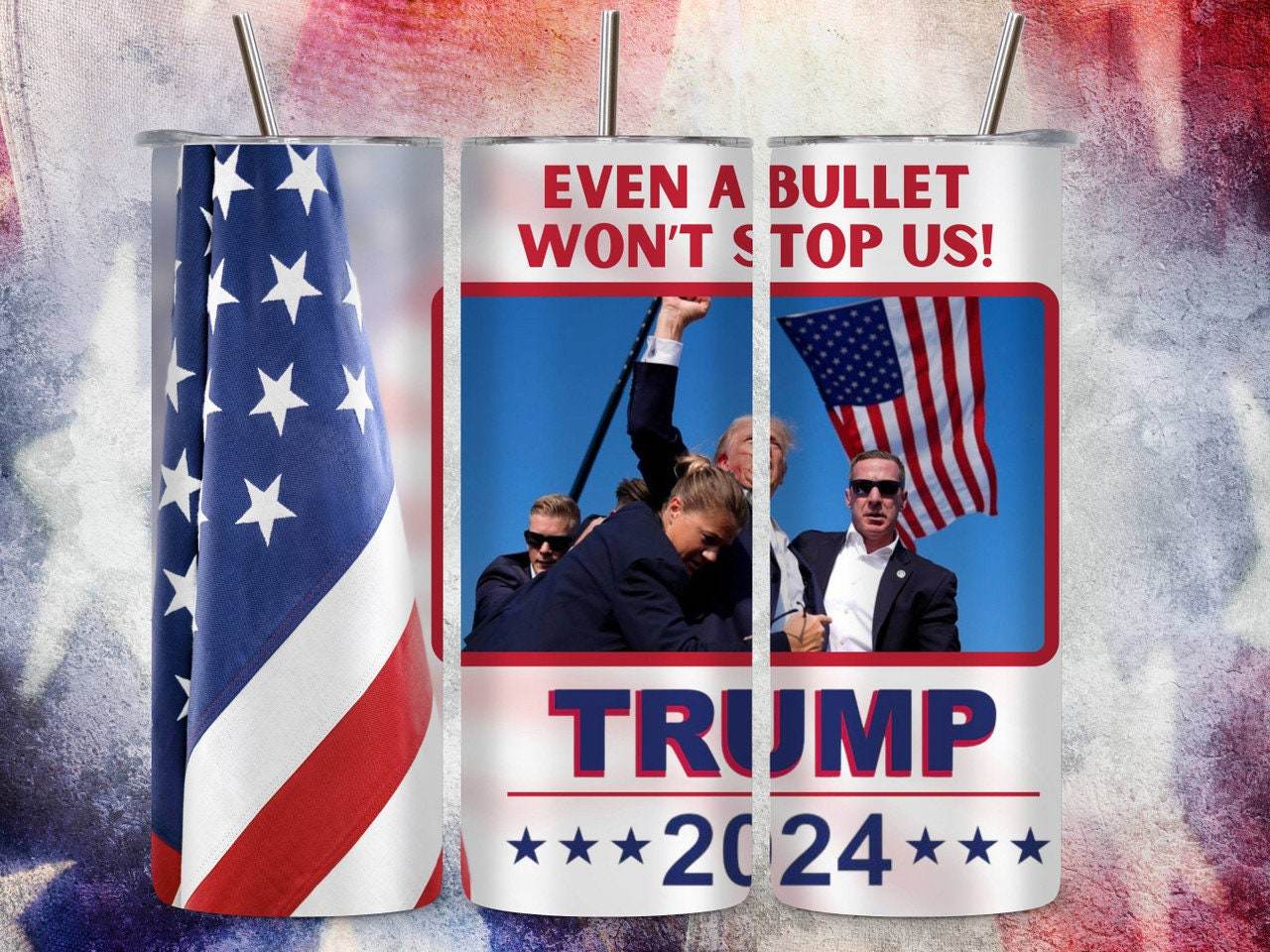 You Missed | Even a Bullet Won't Stop us | Let Me Get My Shoes |Trump 2024 | 20 oz Tumbler | 4 options - My Store