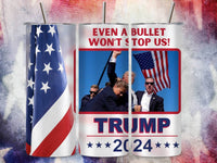 You Missed | Even a Bullet Won't Stop us | Let Me Get My Shoes |Trump 2024 | 20 oz Tumbler | 4 options - My Store