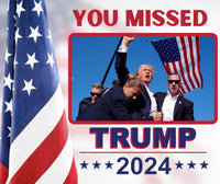 You Missed | Even a Bullet Won't Stop us | Let Me Get My Shoes |Trump 2024 | 20 oz Tumbler | 4 options - My Store